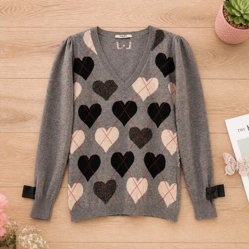 Maglione liu grigio motivi - jo,